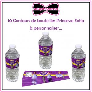 contours de bouteilles princesse sofia personnalisé sauphiyama