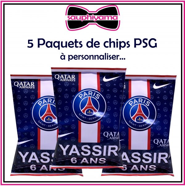 paquet de chips PSG personnalisé sauphiyama
