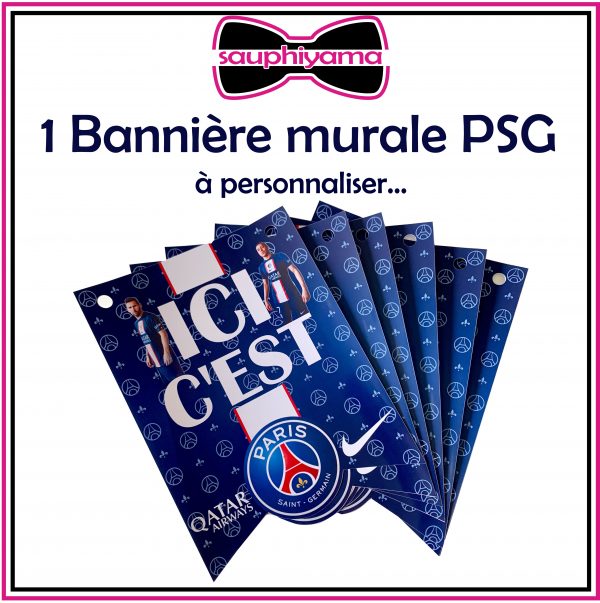 bannière murale psg personnalisé sauphiyama
