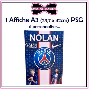 Affiche A3 PSG personnalisé sauphiyama