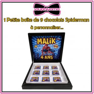 boite chocolat spiderman personnalisé sauphiyama