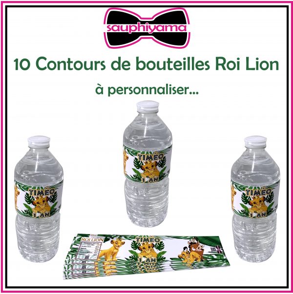 bouteille roi lion simba personnalisé sauphiyama