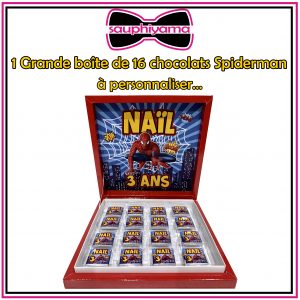 boite chocolat personnalisé spiderman sauphiyama