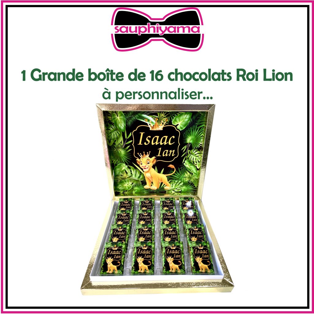 Boîte chocolats personnalisé Roi Lion sauphiyama