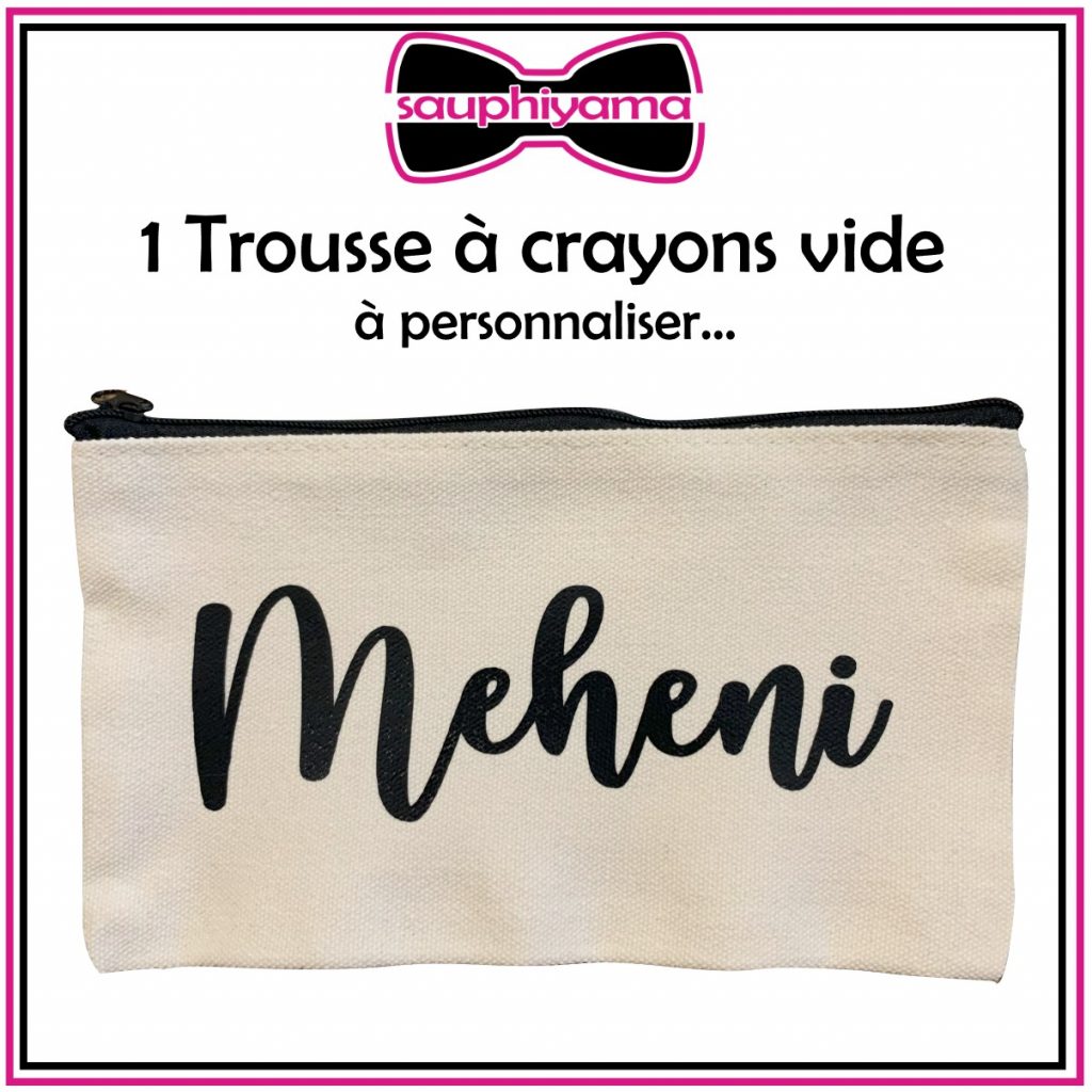 Trousse personnalisé prénom cadeau anniversaire fête fille garçon sauphiyama