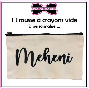 Trousse personnalisé prénom cadeau anniversaire fête fille garçon sauphiyama