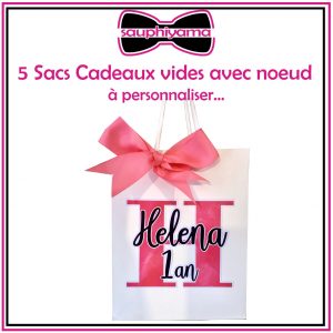 Sacs cadeau bonbon personnalisé anniversaire fête prénom sauphiyama